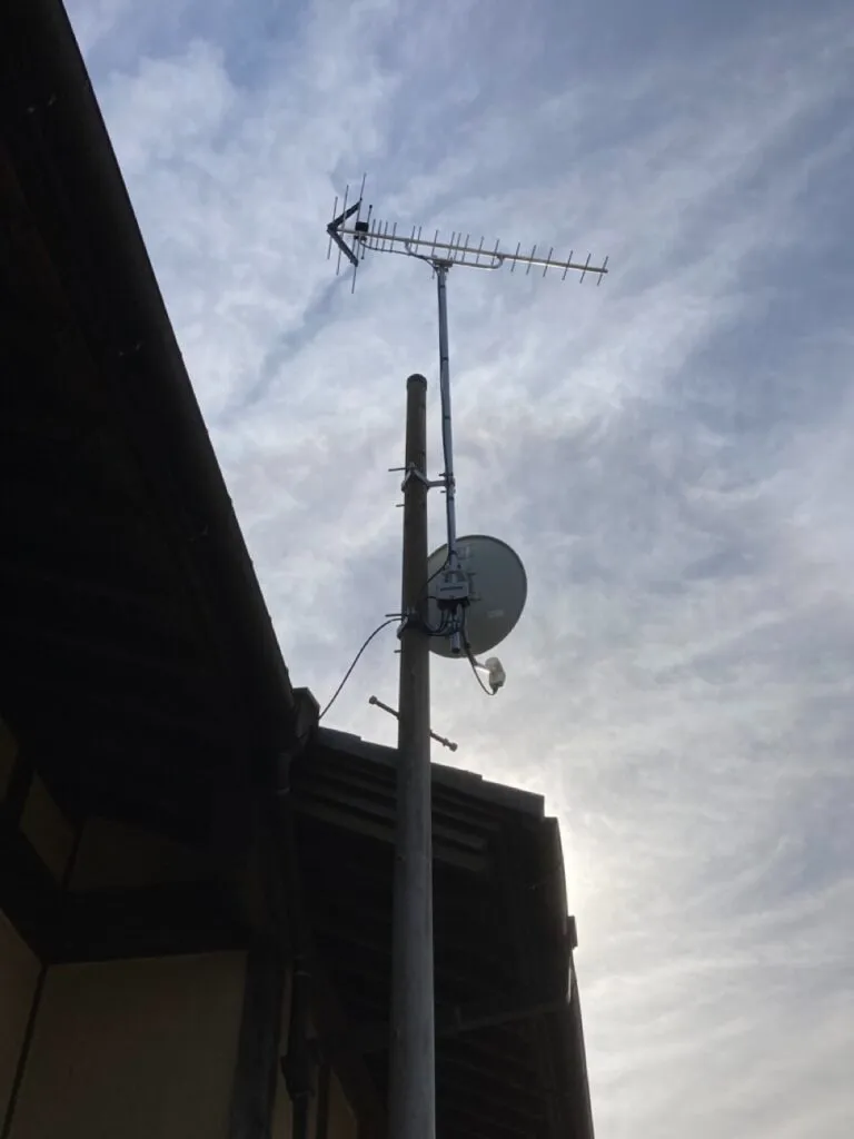 ひたちなか市 アンテナ工事 小柱